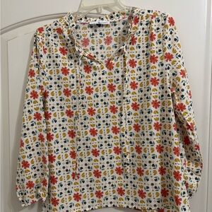 Floral Patterned Women's Blouse
